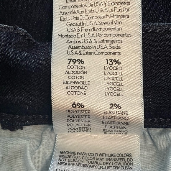 MOTHER The Hustler Ankle Fray Howling at the Disco Ball Dark Blue Denim Size 28 - Picture 13 of 14